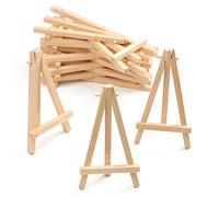Juego de 10 caballetes de artista con marco en A, caballetes de escritorio de madera, soporte ajustable para pinturas para fotos