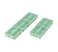 Juego de 10 cajas de almacenamiento de piezas pequeñas para componentes electrónicos SMD/SMC - Organizador de plástico con tapas de bloqueo de clic, 75 x 31,5 x 21,5 mm