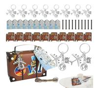 Juego de 10 cajas de regalo de minimaleta de mapa del mundo, cajas de dulces para recuerdos de fiesta con llavero de avión de tierra y boletos de viaje, caja de dulces de avión de papel para