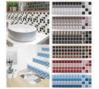 Juego de 10 calcomanías de mosaico impermeables para pared de PVC para decoración creativa del hogar (MSC070)