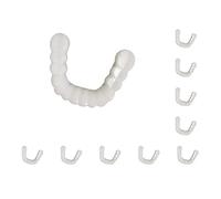 Juego de 10 carillas de dientes de resina cómodas para dentaduras postizas extraíbles y reutilizables