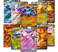 Juego de 10 cartas Pokémon Ex/V en francés aleatorio, ultra raro y doble raro, versión francesa oficial FR - Auténtica TCG - Lote de 10 cartas aleatorias para colección y regalo