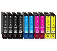 Juego de 10 cartuchos compatibles con Epson 603xl Expression Home XP-2100 XP-2150 XP-3150 XP-4100 XP-4150 XP-2155 XP-3155 XP-4155 Workforce WF-2810 WF-2820