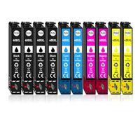 Juego de 10 cartuchos compatibles con Epson Nº 405XL Workforce WF-7310 WF-7830 WF-7835 WF-7840 WF-7835 Workforce Pro WF-3820 WF-3825 WF-4820 WF-4825 WF-4830