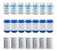 Juego de 10 cartuchos de repuesto universales de 5'' × 2,5'' para sedimentos, UDF y CTO, para sistemas de ósmosis inversa y filtración de agua de 3 etapas.(1 mikron)
