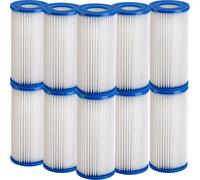 Juego de 10 cartuchos filtrantes azul 20,5x10,5cm