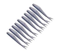 Juego de 10 cebos Blandos de Gusanos de Baile Ligero, Gusanos de plástico realistas de Agua Dulce de 6 cm, señuelos de simulación de Cola Recta Flotante.(Grey)