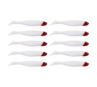 Juego de 10 cebos luminosos para gusanos suaves, diseño de cola en T para pesca de carpas y bagres, perfecto para pescadores (COLOR3)