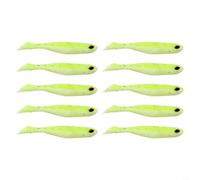 Juego de 10 cebos luminosos para gusanos suaves, diseño de cola en T para pesca de carpas y bagres, perfecto para pescadores (COLOR1)