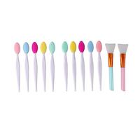 Juego de 10 cepillos faciales de silicona manual exfoliante para labios, cepillo de limpieza de nariz y 2 cepillos de máscara para el cuidado facial de la piel