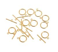 Juego de 10 cierres de palanca de 14 mm de acero inoxidable para colgantes de joyería y collares