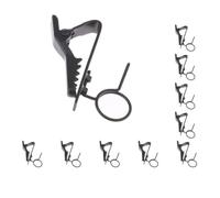 Juego de 10 clips de corbata para micrófono tipo anillo de 10 mm para reuniones de chat