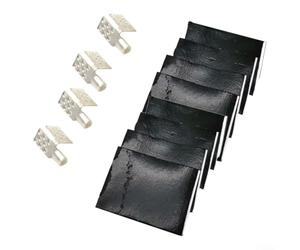 Juego de 10 clips de película de calefacción eléctrica y masilla aislante, conectores de cobre puro para calefacción de estufas de suelo o pared, juego de 10 piezas (4 abrazaderas y 8 pastas)