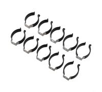 Juego de 10 clips de rizo de resorte para herramientas, soporte de herramientas colgante de acero inoxidable para tuberías, escobas, cepillos, taller, garaje, ordenado, paquete de 10 tamaños surtidos