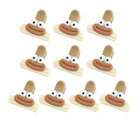 Juego de 10 clips de silicona suave para organizar aperitivos, prácticos selladores de bolsas de patatas fritas, accesorios de almacenamiento de alimentos, clips para bolsas