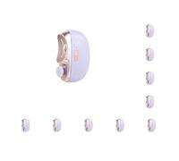 Juego de 10 clips de uñas eléctricos seguros e higiénicos para cortaúñas eléctrico portátil y duradero, suministros de uñas, cortador de uñas, color morado
