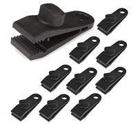 Juego de 10 clips para cortina, clips para lonas, ganchos para lonas, cortavientos, pinzas para tiendas de campamento, clip accesorio de sol a prueba de viento