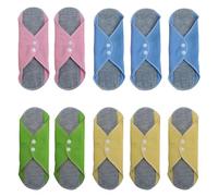 Juego de 10 compresas lavables: compresas WIYETY lavables, toallas higiénicas reutilizables, compresas lavables para menstruación, alfombrilla de orina antifugas para mujer o hombre