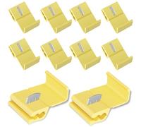 Juego de 10 conectores de derivación amarillos, 2,0 - 4,0 mm², ladrón de corriente para coche, conector rápido, ladrón de cables, conector en T, conector rápido de latón estañado, polipropileno