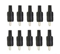 Juego de 10 conectores de terminal de tornillo de altavoz DIN de 2 pines diseñados para equipos de audio HiFi aplicaciones de adaptador de alimentación y señal (macho)