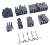 Juego de 10 conectores de terminales de carcasa macho hembra enchufables Molex de 3,0mm 2 * 1/2/3/4/5/6/7/8/9/10/11/12P MX3.0mm conector de doble fila(Male H Female T 10Se,2x9P)