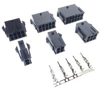 Juego de 10 conectores de terminales de carcasa macho hembra enchufables Molex de 3,0mm 2 * 1/2/3/4/5/6/7/8/9/10/11/12P MX3.0mm conector de doble fila(Female H Male T 10Se,2x9P)