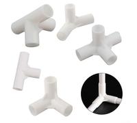 Juego de 10 conectores en T para postes de 16 mm de diámetro utilizados en toldos de camping y jardín para mejorar la estabilidad y el ajuste de postes (T de 135 grados)