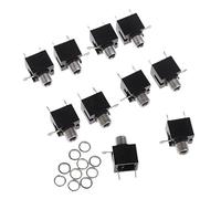 Juego de 10 conectores hembra de 3,5 mm para montaje en panel PCB estéreo para auriculares