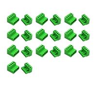 Juego de 10 conectores macho y hembra enchufables de 5,08 mm, terminales de tornillo PCB enchufables, conector de bloque duradero
