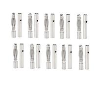 Juego de 10 Conectores Tipo Banana Tipo Bala de 2,5 mm, Conectores Tipo Banana Macho y Hembra de Cobre Rojo Chapado en Oro, compatibles con batería ESC y Motor sin escobillas para