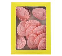 Juego de 10 cortadores de galletas de Pascua, formas únicas de flor de huevo de conejo para hornear festivos, material de polipropileno reutilizable, fácil de usar para cumpleaños, bodas y golosinas