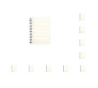 Juego de 10 cuadernos de hojas sueltas, cuaderno de bocetos, planificador, cuaderno de escritura de hábitos, papelería, suministros de oficina, A6, línea horizontal, 15 x 12 cm