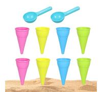 Juego de 10 cucharas de helado, juego de postre de arena | Sistema de simulación de cocina de rol, juego de rol creativo, herramienta de aprendizaje para niños en edad preescolar, fiesta de cumpleaños