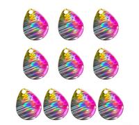 Juego de 10 cuchillas giratorias de cobre para señuelos de pesca, modificadas con rayos UV para una mayor atracción de peces, compatible con spinners en línea, buzzbait spinner y cebos giratorios