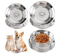 Juego de 10 cuencos para gatos, acero inoxidable, 316, 14 cm + 16 cm, juego de cuencos para gatos, comederos para gatos, comederos para gatos, platos para gatos y cachorros