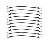 Juego de 10 cuerdas elásticas resistentes, 30 cm de longitud cada una, hechas de látex para asegurar eficazmente el equipaje y varios fines de cierre elástico (2)