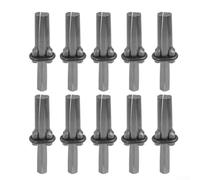 Juego de 10 cuñas divisoras de roca con cuñas de plumas de 9/16 pulgadas de tamaño para romper bloques de granito duro y hormigón, kit de herramientas de extracción manual de acero tratado con calor