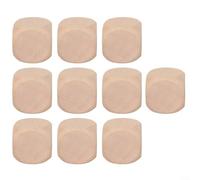 Juego de 10 dados de madera en blanco, cubos de madera sin terminar, bloques cuadrados, esquinas redondeadas, impresión artesanal para juegos, enseñanza, proyectos educativos (12 mm)