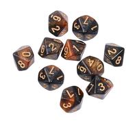 Juego de 10 dados de poliedral, 10 lados, D10 Dices, RPG, juego de mesa, juego de mesa, juego de mesa de doble color