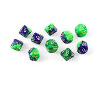 Juego de 10 dados poliédricos para Dungeons and Dragons Pathfinder DND RPG MTG (6 superficies negro y dorado)