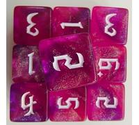 Juego de 10 dados poliédricos para Dungeons and Dragons Pathfinder DND RPG MTG (6 superficies rojo-lila)