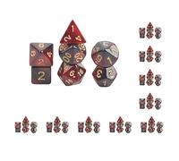Juego de 10 dados poliédricos para juegos de mesa DND, color rojo