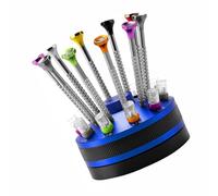 Juego de 10 destornilladores de precisión ranurados y Phillips para reloj, rotación de 360 grados, diferentes tamaños con 20 cuchillas de repuesto adicionales, juego de destornilladores para relojería