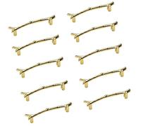 Juego de 10 elegantes pomos de puerta de color dorado vibrante, asas portátiles resistentes para armarios, aparadores y zapateros, manijas de aleación de zinc