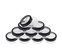 Juego de 10 estuches de polvo suelto de 10 g, kit de viaje de talco fino con tarro de malla para rubor para maquillaje, base cosmética, uso doméstico y profesional