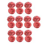 Juego de 10 estuches para pintalabios con efecto espejo de rosa, prácticos recipientes para bálsamo labial, pequeñas botellas de cosméticos para cremas y sueros, Color pomelo