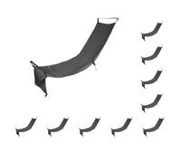 Juego de 10 fundas cómodas para reposapiés de avión, hamaca, reposapiernas para vuelos, trenes, autobús, color negro, 160 x 43 cm