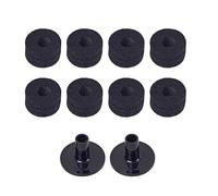 Juego de 10 fundas de fieltro de repuesto para amortiguar mejor las vibraciones y amortiguadores de tambor de gran estabilidad