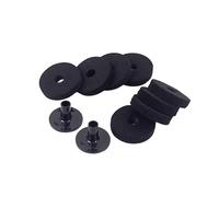 Juego de 10 fundas de fieltro para pedal de tambor y bajo, hechas de resistente para un control óptimo del sonido, cubiertas inferiores de repuesto con amortiguador