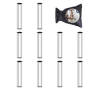 Juego de 10 fundas de tubo de cloropreno para arreglos de calefacción solar, tuberías al aire libre contra congelación con capa de aluminio, juego de aislamiento de tubería de cloropreno multiusos